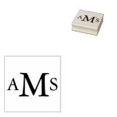 Aangepaste monogram initialen gepersonaliseerde in rubberstempel (Gestempeld)