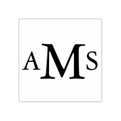 Aangepaste monogram initialen gepersonaliseerde in rubberstempel (Afrduk)