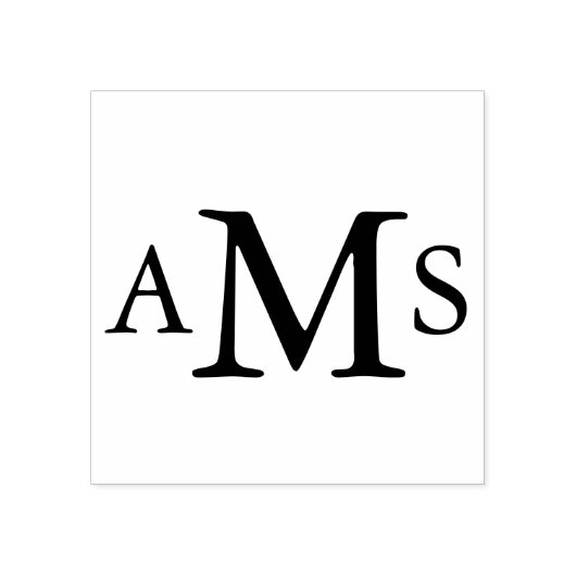 Aangepaste monogram initialen gepersonaliseerde in rubberstempel (Afrduk)