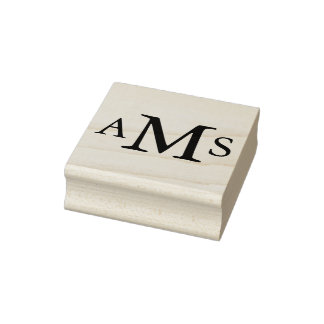 Aangepaste monogram initialen gepersonaliseerde in rubberstempel