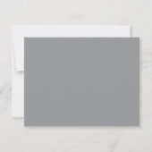Aangepaste monogram Initialen met grijs kader Notitiekaartje (Achterkant)