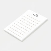 Aangepaste Monogram Initialen Naam Post-it® Notes (Schuin)