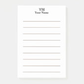 Aangepaste Monogram Initialen Naam Post-it® Notes (Voorkant)