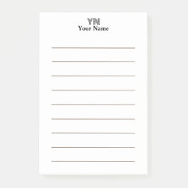 Aangepaste Monogram Initialen Naam Post-it® Notes