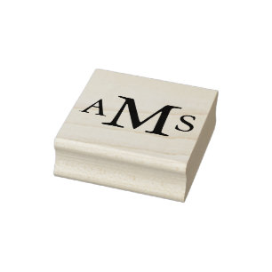 Aangepaste monogram initialen op maat rubberstempel