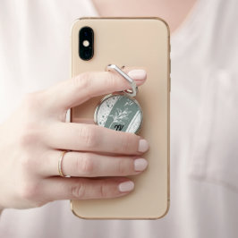 Aangepaste monogram Initialen Telefoonstandaard Telefoonring