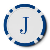 Aangepaste Monogram Initialen Vaders Dag Poker Chi Pokerchips (Achterkant)