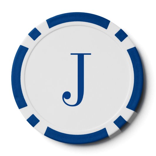 Aangepaste Monogram Initialen Vaders Dag Poker Chi Pokerchips (Achterkant)