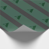 Aangepaste monogram initiële letter gewoon groen r cadeaupapier (Hoek)