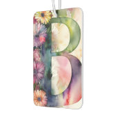 Aangepaste Monogram Jewel Tone Waterverf Bloemen Luchtverfrisser (Links)