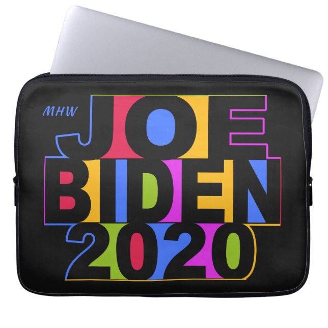 Aangepaste monogram JOE BIDEN 2020-laptophoezen Laptop Sleeve (Voorkant)