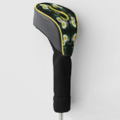 Aangepaste Monogram Jouw Initiële Naam Madeliefjes Golfheadcover (Schuin)