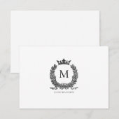 Aangepaste  Monogram kaart met grote afmetingen Notitiekaartje (Voorkant / Achterkant)