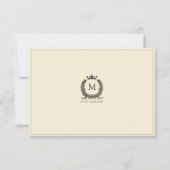 Aangepaste  Monogram kaart met grote afmetingen Notitiekaartje (Voorkant)