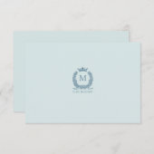 Aangepaste  Monogram kaart met grote afmetingen Notitiekaartje (Voorkant / Achterkant)