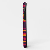 Aangepaste monogram kantelpatroon iPhone case (Achterkant/links)
