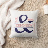 Aangepaste monogram keepaardse bruiloft kussen (Deken)