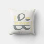 Aangepaste monogram keepaardse bruiloft kussen (Voorkant)