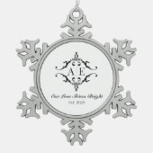 Aangepaste Monogram Kerstcadeau Ornament (Voorkant)