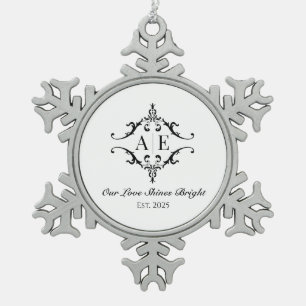 Aangepaste Monogram Kerstcadeau Ornament