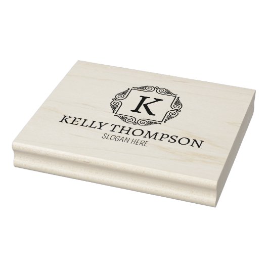  aangepaste monogram, klein bedrijf groot rubberstempel (Stempel)