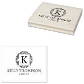 aangepaste monogram, klein bedrijf groot rubberstempel (Gestempeld)