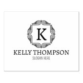 aangepaste monogram, klein bedrijf groot rubberstempel (Afrduk)