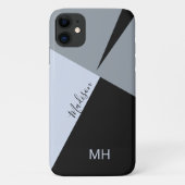Aangepaste monogram Kleur Blokkeert telefoondozen Case-Mate iPhone Case (Achterkant)
