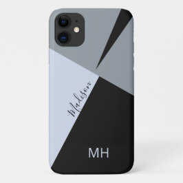 Aangepaste monogram Kleur Blokkeert telefoondozen Case-Mate iPhone Case