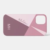 Aangepaste monogram Kleur Blokkeert telefoondozen Case-Mate iPhone Case (Achterkant (horizontaal))