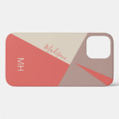 Aangepaste monogram Kleur Blokkeert telefoondozen Case-Mate iPhone Case (Achterkant (horizontaal))