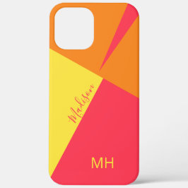 Aangepaste monogram Kleur Blokkeert telefoondozen Case-Mate iPhone Case
