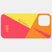 Aangepaste monogram Kleur Blokkeert telefoondozen Case-Mate iPhone Case (Achterkant / Rechts)
