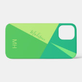 Aangepaste monogram Kleur Blokkeert telefoondozen Case-Mate iPhone Case (Achterkant (horizontaal))