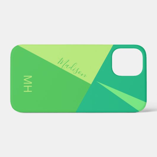 Aangepaste monogram Kleur Blokkeert telefoondozen Case-Mate iPhone Case (Achterkant (horizontaal))