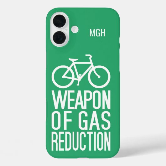 Aangepaste Monogram & Kleur Fiets Case-Mate iPhone Case (Achterkant)