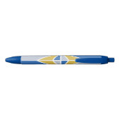 Aangepaste monogram kleurenwiel / Rays Blauwe Inkt Pen (Achterkant)
