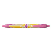 Aangepaste monogram kleurenwiel / Rays Zwarte Inkt Pen (Achterkant)