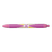 Aangepaste monogram kleurenwiel / Rays Zwarte Inkt Pen (Voorkant)