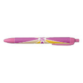 Aangepaste monogram kleurenwiel / Rays Zwarte Inkt Pen (Bodem)