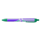 Aangepaste monogram kleurenwiel / Rays Zwarte Inkt Pen (Bodem)