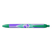 Aangepaste monogram kleurenwiel / Rays Zwarte Inkt Pen (Achterkant)