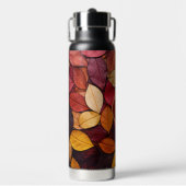 Aangepaste Monogram Kleurrijke Herfst bladeren Waterfles (Voorkant)