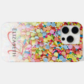 Aangepaste Monogram Kleurrijke Snoep Ombre Case-Mate iPhone Case (Achterkant (horizontaal))