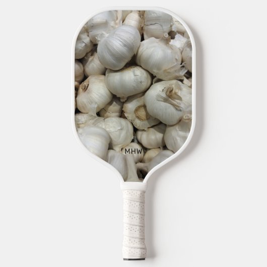 Aangepaste monogram knoflook pickleball paddle (Voorkant)
