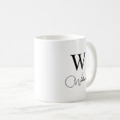 Aangepaste Monogram, Koffie Mok met Letter en Naam (Voorkant rechts)