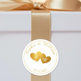 Aangepaste Monogram Koppels Initialen bruiloft Ronde Sticker