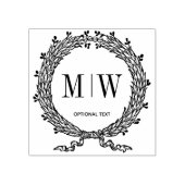 Aangepaste monogram krans rubberstempel (Afrduk)