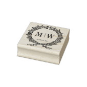 Aangepaste monogram krans rubberstempel (Stempel)
