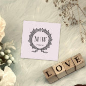 Aangepaste monogram krans rubberstempel